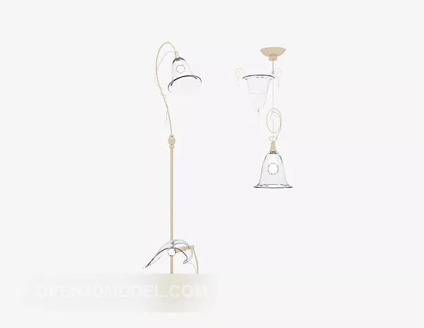 Glass Luminaire Lighting 3d model Glass Luminaire Lighting 3d model