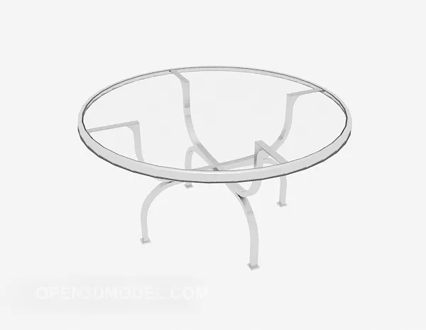 Glass Round Coffee Table Furniture 3d model Glass Round Coffee Table Furniture 3d model