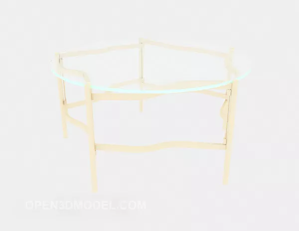 Glass Side Coffee Table 3d model Glass Side Coffee Table 3d model