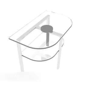 Glass Transparent Side Table 3d model