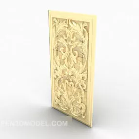 Golden Carved Partition Wall 3d model