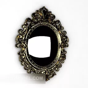 Gold European Mirror 3d model