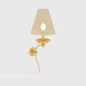 Gold European Wall Light 3d model