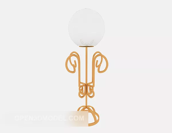 Gold Base Ball Table Lamp 3d model Gold Base Ball Table Lamp 3d model