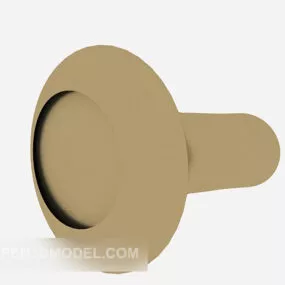 Gold Bolt For Door 3d model