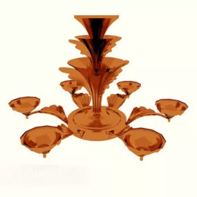 Classic Gold Chandelier 3d model