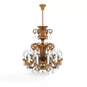 Gold Craft Chandelier Premium 3d model