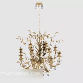 Gold Craft Home Chandelier 3d model