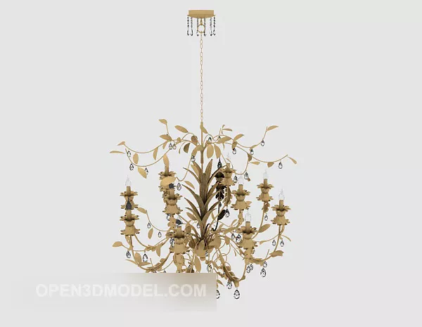 Gold Craft Home Chandelier 3d model Gold Craft Home Chandelier 3d model