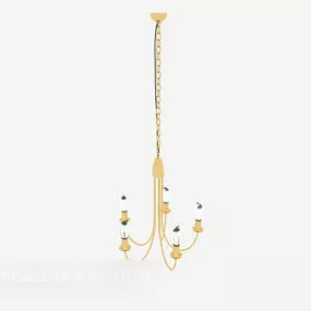 Gold Home Craft Chandelier 3d model