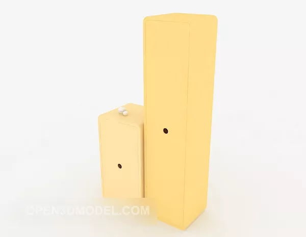 Bedroom Wardrobe White Color 3d model