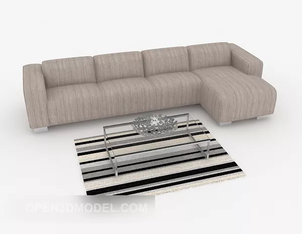 Gray-brown Minimalist Multiplayer Sofa 3d model Gray-brown Minimalist Multiplayer Sofa 3d model