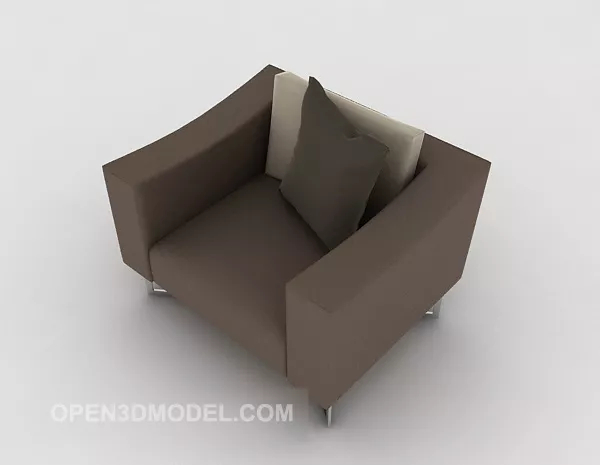 Gray-brown Single Sofa 3d model Gray-brown Single Sofa 3d model