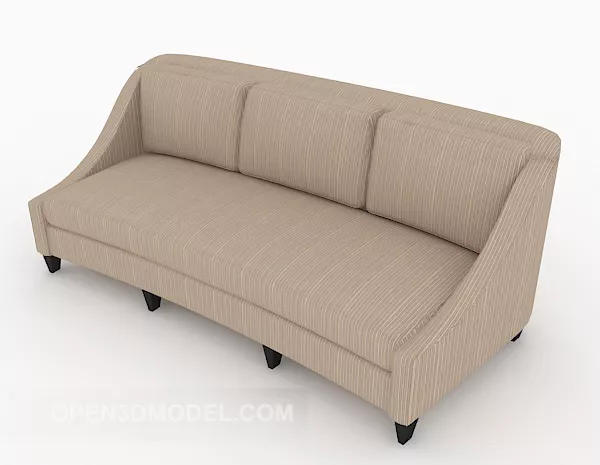 Gray Series Three-person Sofa 3d model Gray Series Three-person Sofa 3d model