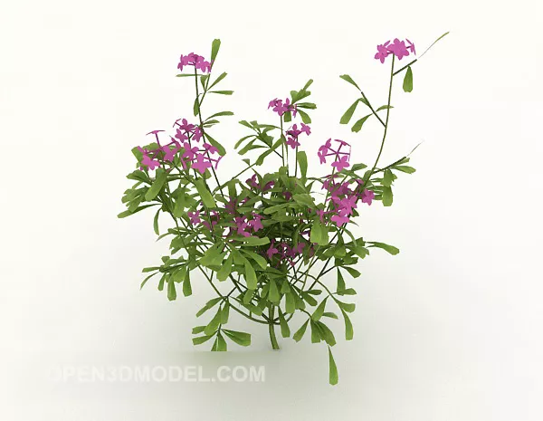 Flower Lamp Yellow Shade 3d model