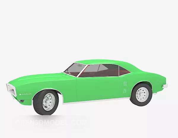 Green Car Lowpoly 3d model Green Car Lowpoly 3d model