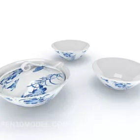 Vintage Bowl With Patterns 3d model