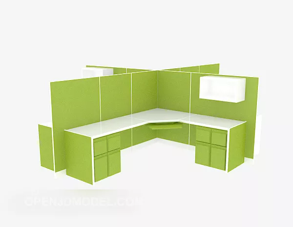 Green Office Working Table 3d model Green Office Working Table 3d model