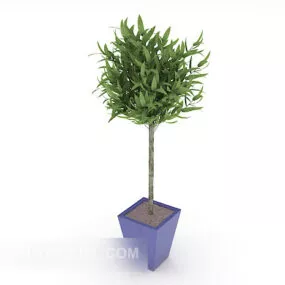 Green Simple Potted Furniture 3d model