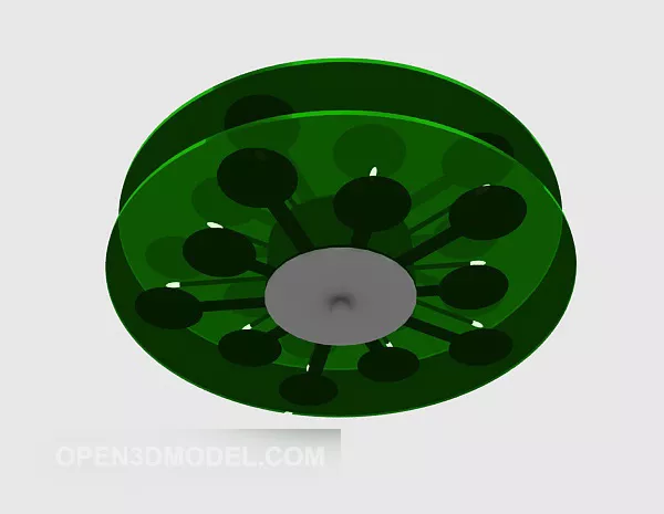 Green Shade Top Lamp 3d model Green Shade Top Lamp 3d model