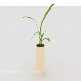 Green Bead-pot Set Up Decoration 3d model