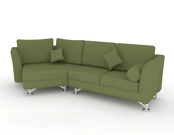 Green Casual Multi-seaters Sofa 3d model Green Casual Multi-seaters Sofa 3d model