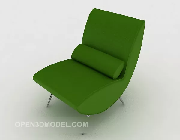 Green Casual Single Sofa 3d model Green Casual Single Sofa 3d model