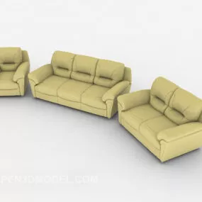 Green Combination Home Sofa 3d model