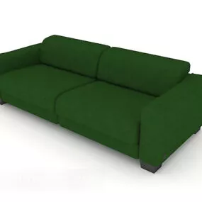 Green Fabric Double Sofa 3d model