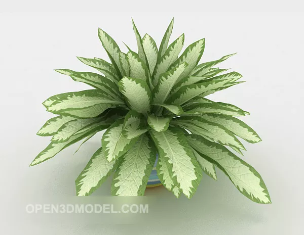 Green Eye-raising Potted 3d model Green Eye-raising Potted 3d model