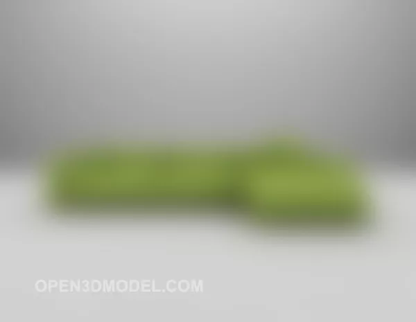 Green Fabric Sofa Combination Set 3d model Green Fabric Sofa Combination Set 3d model