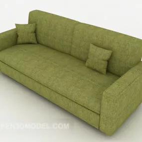Green Color Lounge Sofa Design 3d model