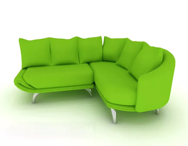 Green Fabric Minimalist Sofa 3d model Green Fabric Minimalist Sofa 3d model