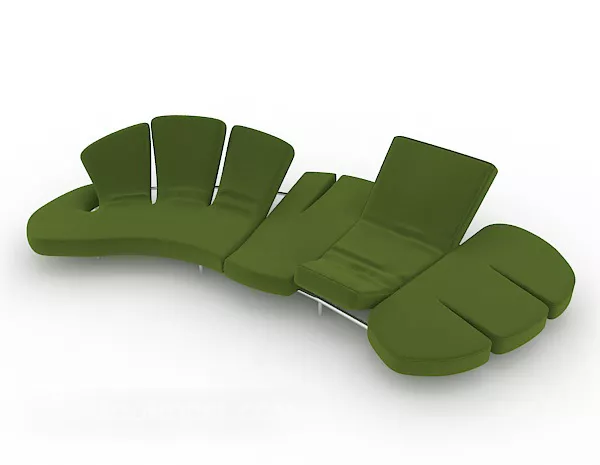 Green Personality Simple Sofa 3d model Green Personality Simple Sofa 3d model