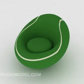 Green Design Single Sofa 3d model
