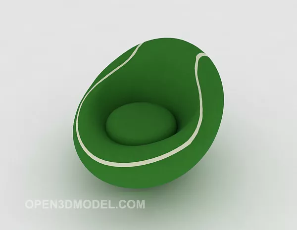 Green Design Single Sofa 3d model Green Design Single Sofa 3d model