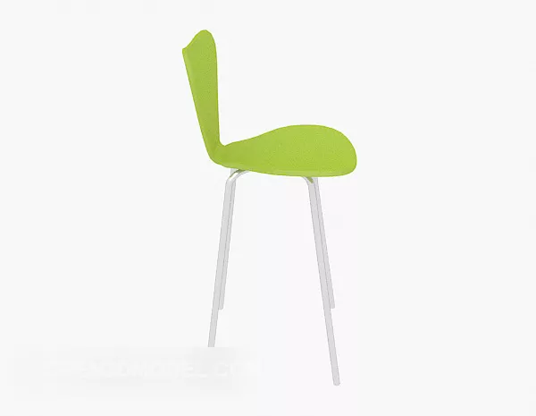 Green Plastic Chair Minimalist 3d model Green Plastic Chair Minimalist 3d model