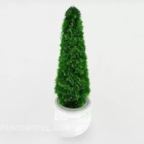 Green Potted Decoration 3d model