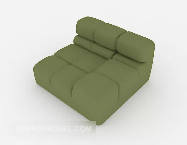 Green Simple Square Single Sofa 3d model Green Simple Square Single Sofa 3d model