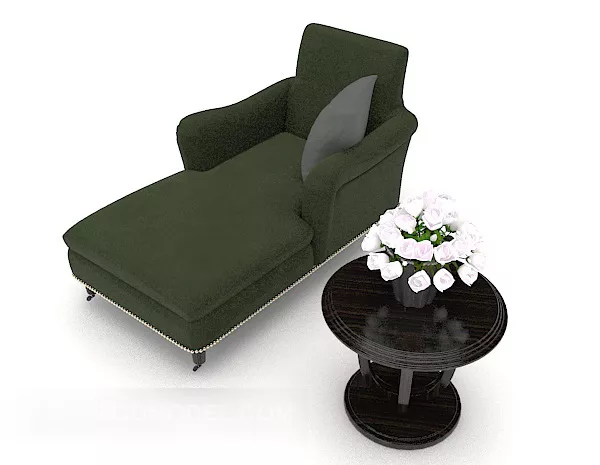 Curved Wave Lounge Chair 3d model