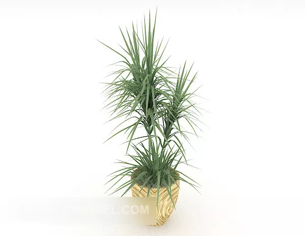 Green Small Potted 3d model Green Small Potted 3d model