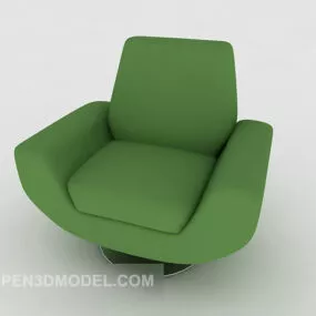 Green Fabric Sofa Design 3d model
