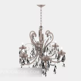 Grey Crystal Chandelier 3d model