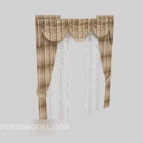 Grey Home Curtain 3d model