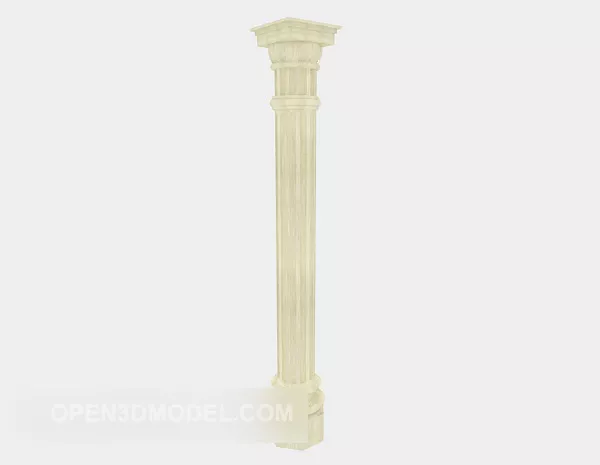 Grey Roman Stone Pillar 3d model Grey Roman Stone Pillar 3d model