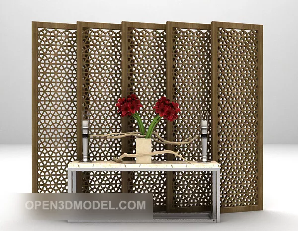 Console Desk Traditional Table 3d model