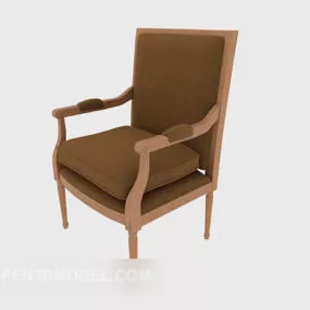 Grey Armchair Antique Design 3d model