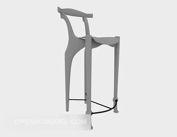 Grey Bar Chair 3d model Grey Bar Chair 3d model