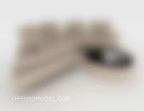 Grey-brown Design Multi Seaters Sofa 3d model Grey-brown Design Multi Seaters Sofa 3d model