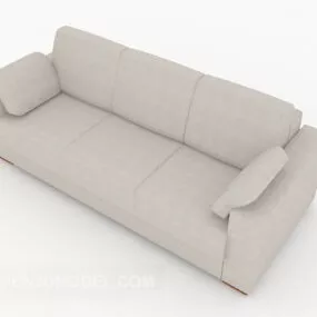 Grey Comfort Home Sofa Furniture 3d model
